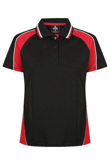 PANORAMA LADY POLOS - BLACK/RED/WHITE