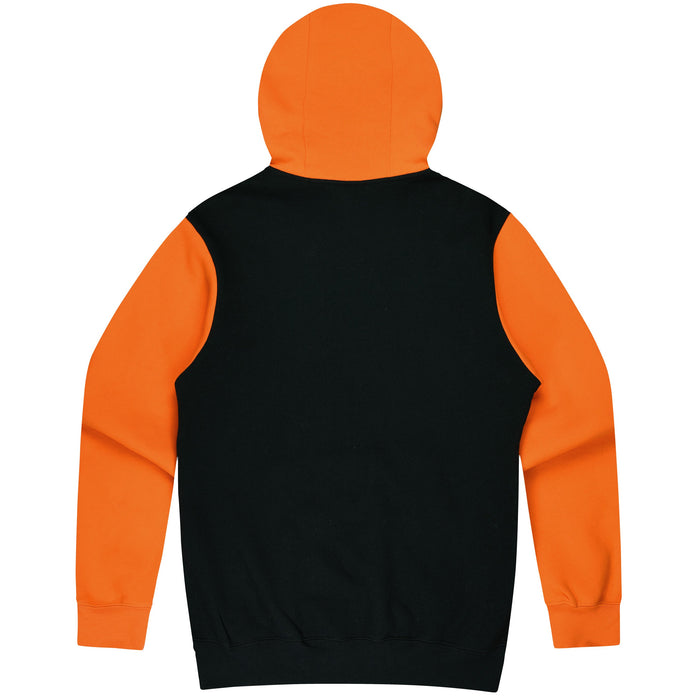 MONASH MENS HOODIES - BLACK/ELECTRIC ORANGE