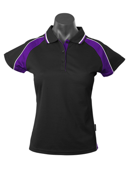 Polos Panorama Lady - Noir/Violet électrique/Blanc