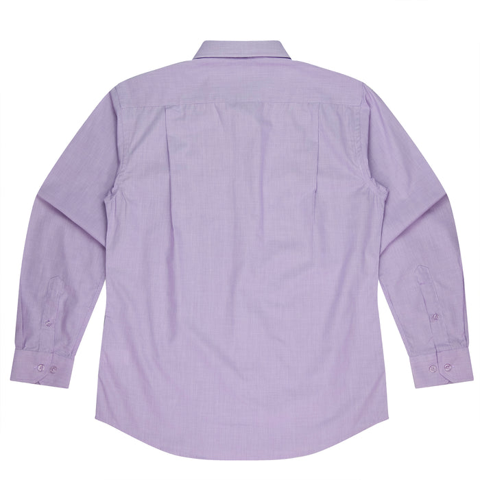 GRANGE HERRENHEMD LANGARM - MAUVE