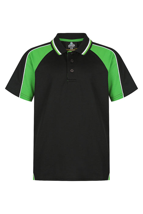 PANORAMA KIDS POLOS - BLK/KAWA GRN/WHT