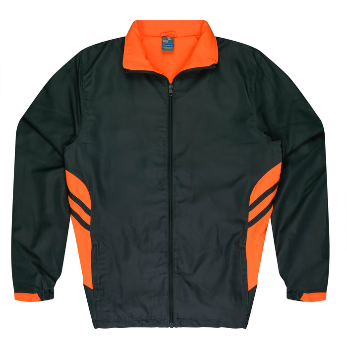 TASMAN MENS TRACKTOPS - SLATE/NEON  ORANGE