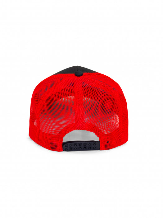 LUTON CAP - BLACK/RED