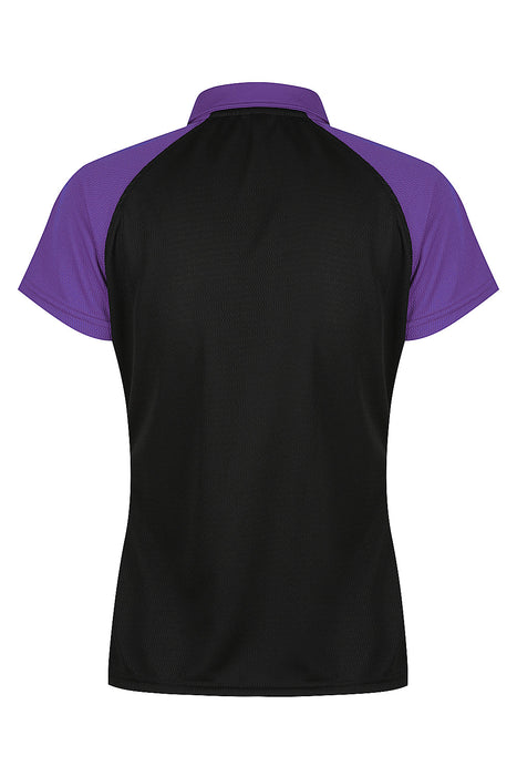 MANLY LADY POLOS - BLACK/ELECTRIC PURPLE