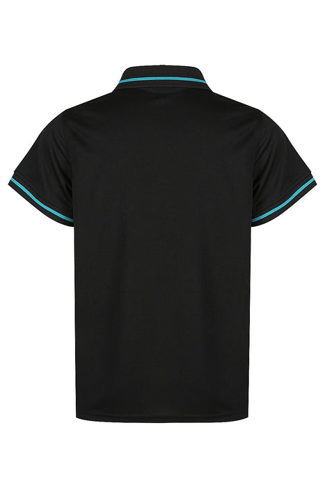 COTTESLOE KIDS POLOS - BLACK/TEAL