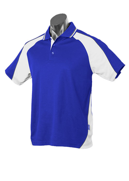 PANORAMA KIDS POLOS - ROYAL/WHITE/ASHE