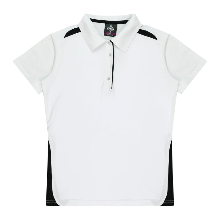 PATERSON LADY POLOS - WHITE/BLACK