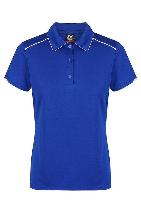 CURRUMBIN LADY POLOS - ROYAL/WHITE