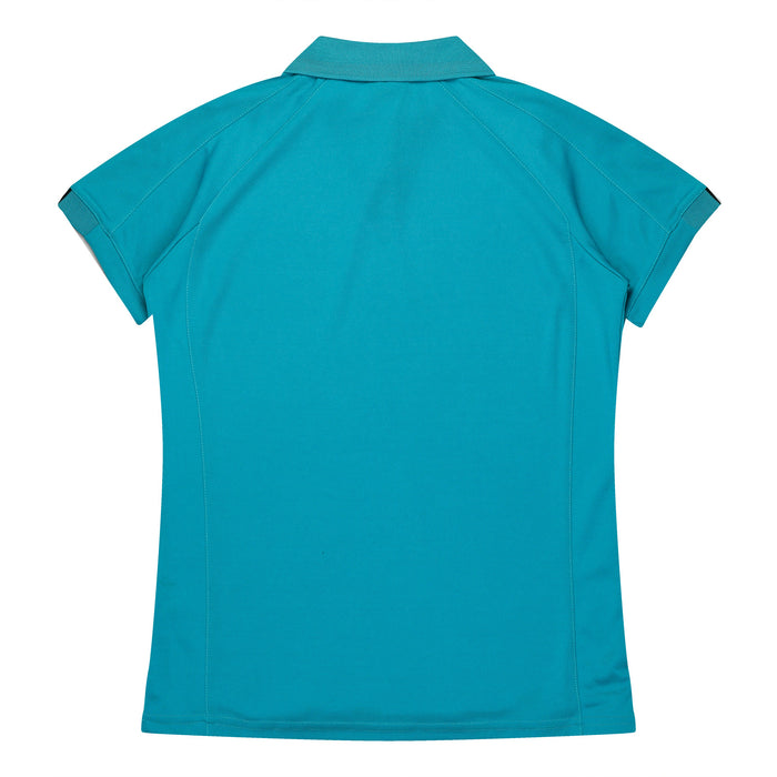 FLINDERS LADY POLOS - TEAL/BLACK