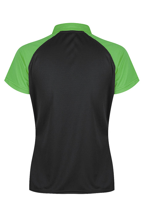 MANLY LADY POLOS - BLACK/KAWA GREEN