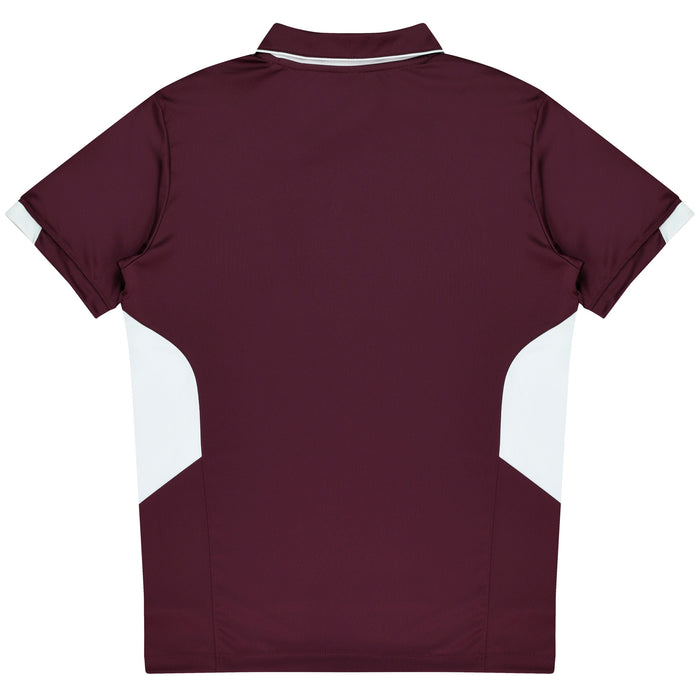 TASMAN KIDS POLOS - MAROON/WHITE