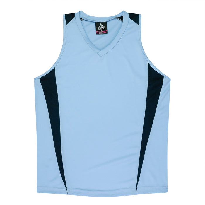 EUREKA LADY SINGLETS - SKY/NAVY