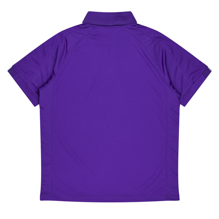FLINDERS MENS POLOS - PURPLE/WHITE