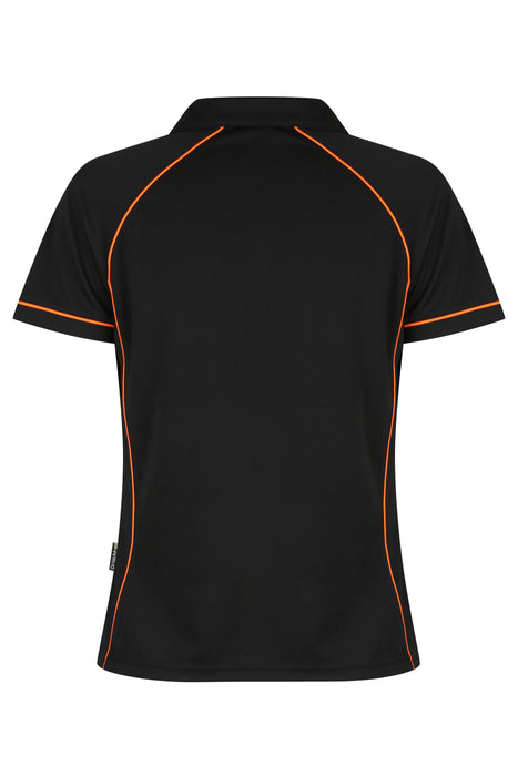 ENDEAVOUR LADY POLOS - BLACK/ORANGE