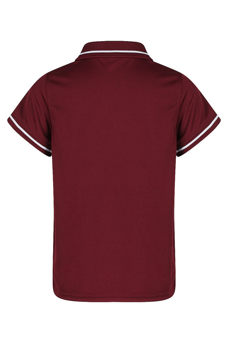 COTTESLOE KIDS POLOS - MAROON/WHITE