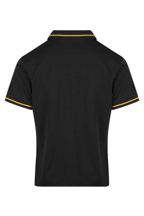 COTTESLOE MENS POLOS - BLACK/GOLD