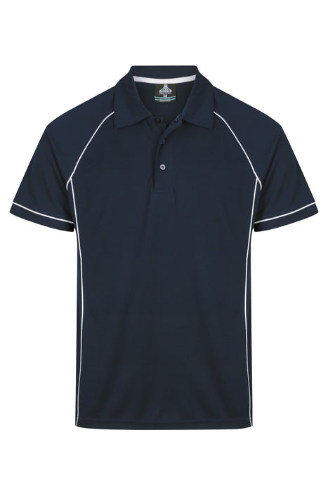 ENDEAVOUR MENS POLOS - NAVY/WHITE