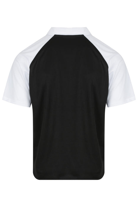 MANLY MENS POLOS - BLACK/WHITE