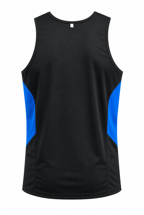 TASMAN HERREN-UNTERSHIRTS - SCHWARZ/CYAN