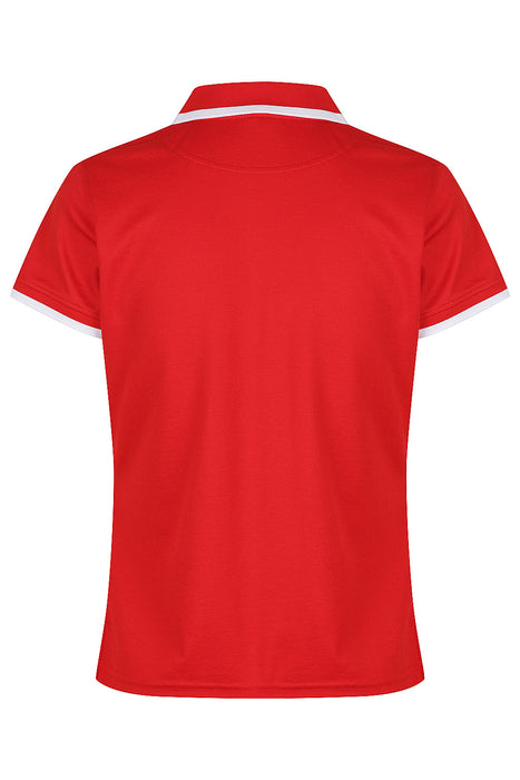 PORTSEA LADY POLOS - RED/WHITE