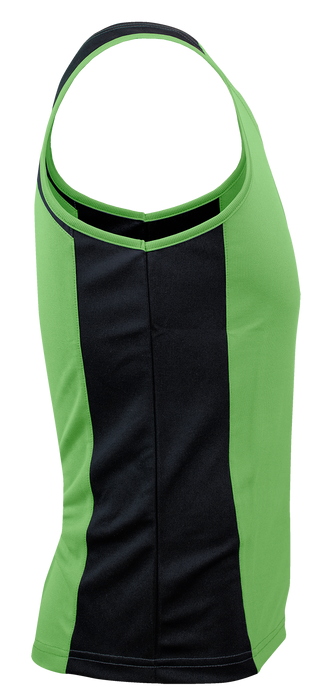 PREMIER MENS SINGLETS - APPLE/BLACK