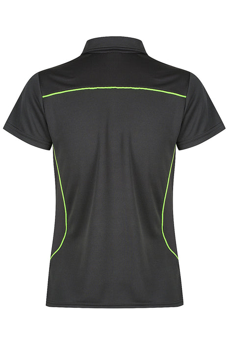 KURANDA LADY POLOS - SLATE/FLURO GREEN