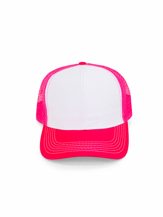 LUTON CAP - WHITE/HOT PINK