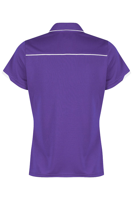 CURRUMBIN LADY POLOS - PURPLE/WHITE