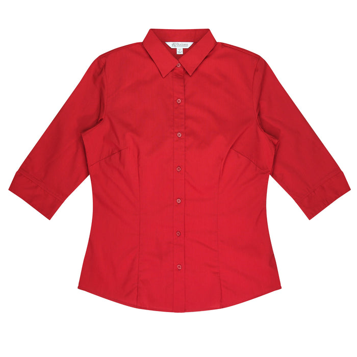 MOSMAN LADY SHIRT 3/4 SLEEVE - RED