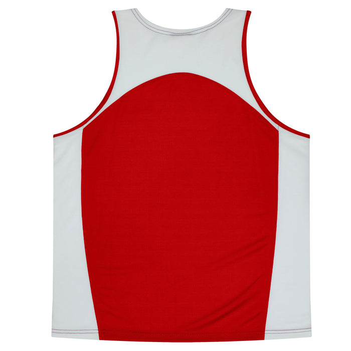 PREMIER KIDS SINGLETS - RED/WHITE