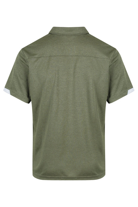 MORRIS MENS POLOS - ARMY GREEN/WHITE