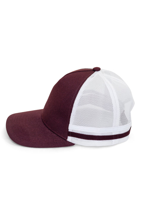 HAMPSHIRE TRUCKER CAP - MAROON/WHITE/MAROON