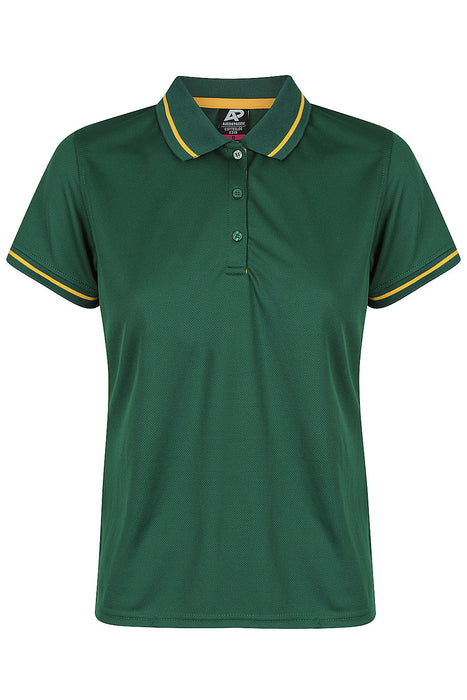 COTTESLOE LADY POLOS - BOTTLE/GOLD