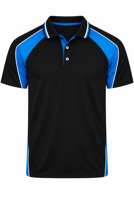 PANORAMA KIDS POLOS - BLK/ELEC. ROYAL/WHT