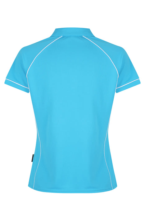 ENDEAVOUR LADY POLOS - PACIFIC BLUE/WHITE