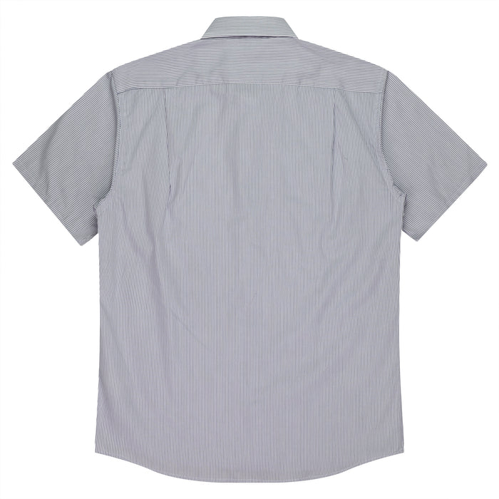 HENLEY HERRENHEMD KURZARM - WEISS/LILA