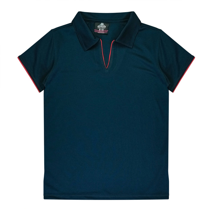 YARRA LADY POLOS - NAVY/RED