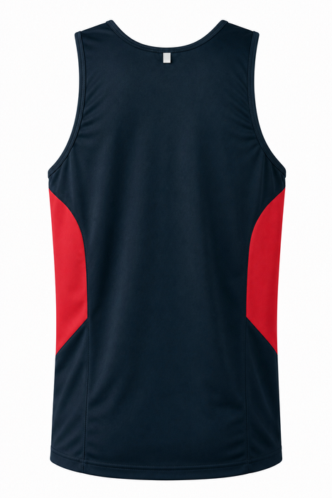 TASMAN HERREN-SINGLETS - MARINEBLAU/ROT