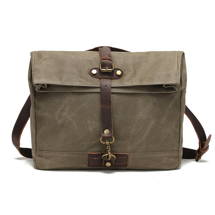 SANDRINGHAM LAPTOP BAG - ARMY GREEN