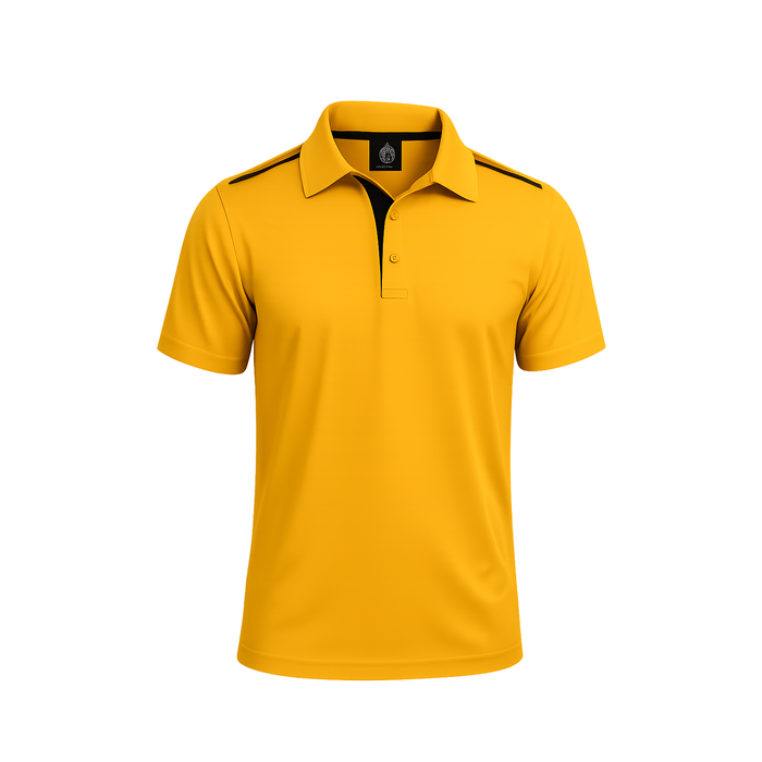 PATERSON MENS POLOS - GOLD/BLACK