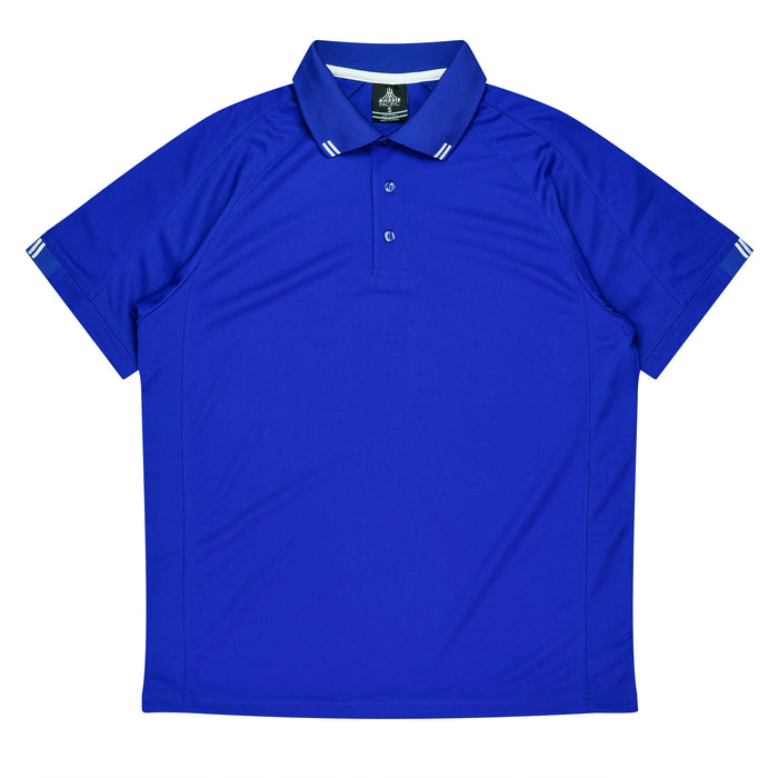 FLINDERS MENS POLOS - ROYAL/WHITE