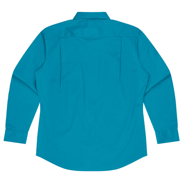 MOSMAN MENS SHIRT LONG SLEEVE - AQUA