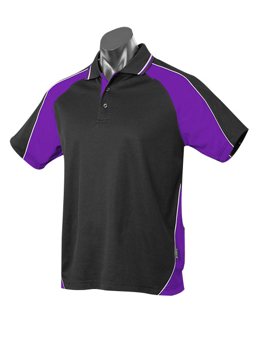 PANORAMA KIDS POLOS - BLK/ELEC. PURPLE/WHT