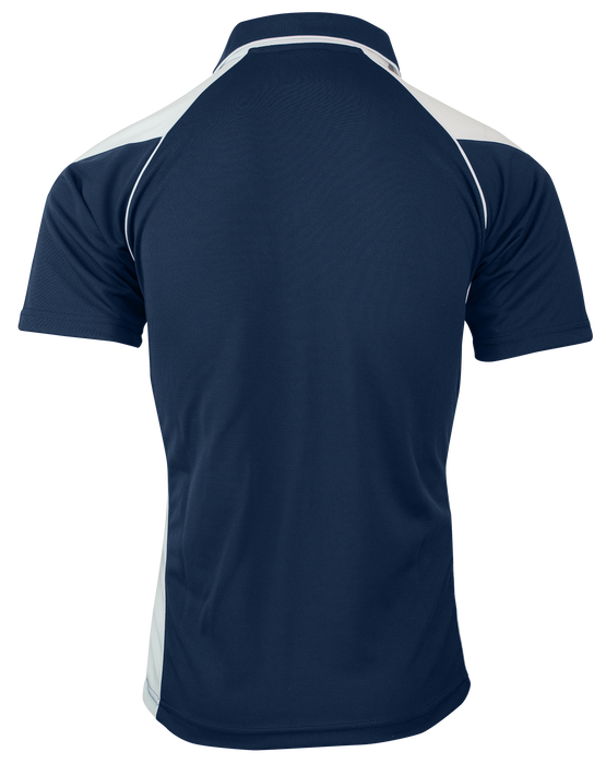 PREMIER MENS POLOS - NAVY/WHITE