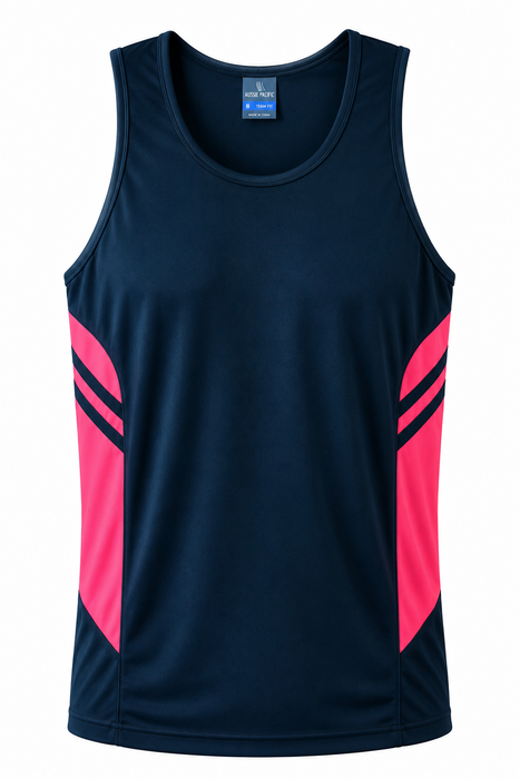TASMAN HERREN-UNTERSHIRTS - MARINEBLAU/NEONPINK