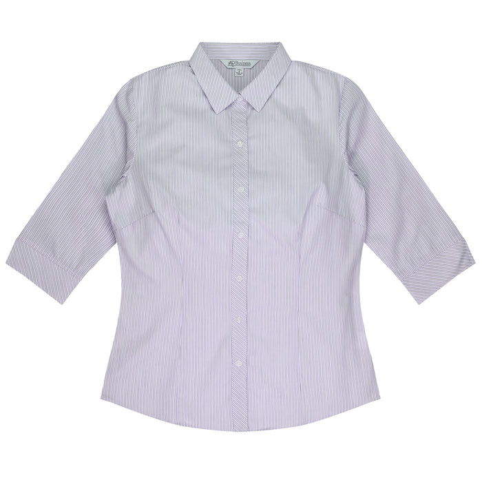BAYVIEW LADY SHIRT 3/4 SLEEVE - WHITE/PINK
