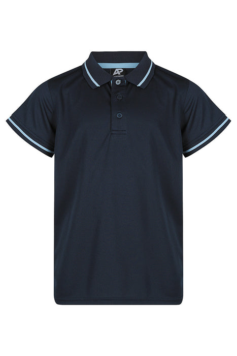 COTTESLOE KIDS POLOS - NAVY/SKY