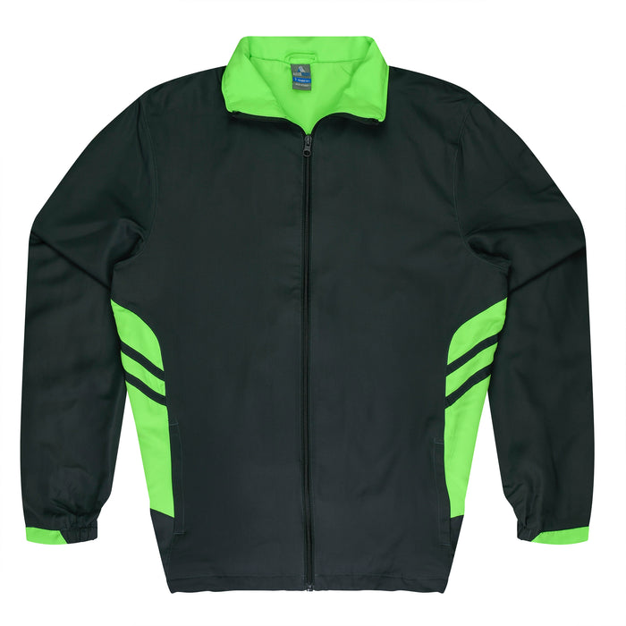 TASMAN MENS TRACKTOPS - SLATE/NEON  GREEN