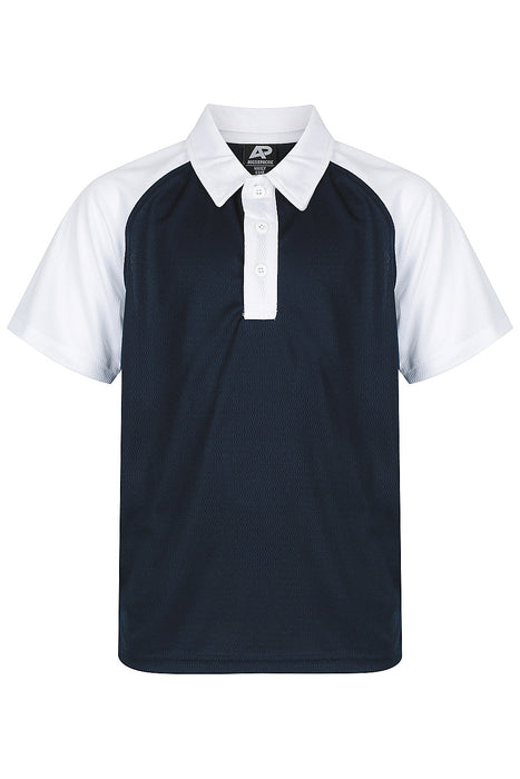 MANLY KIDS POLOS - NAVY/WHITE