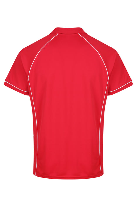 ENDEAVOUR MENS POLOS - RED/WHITE